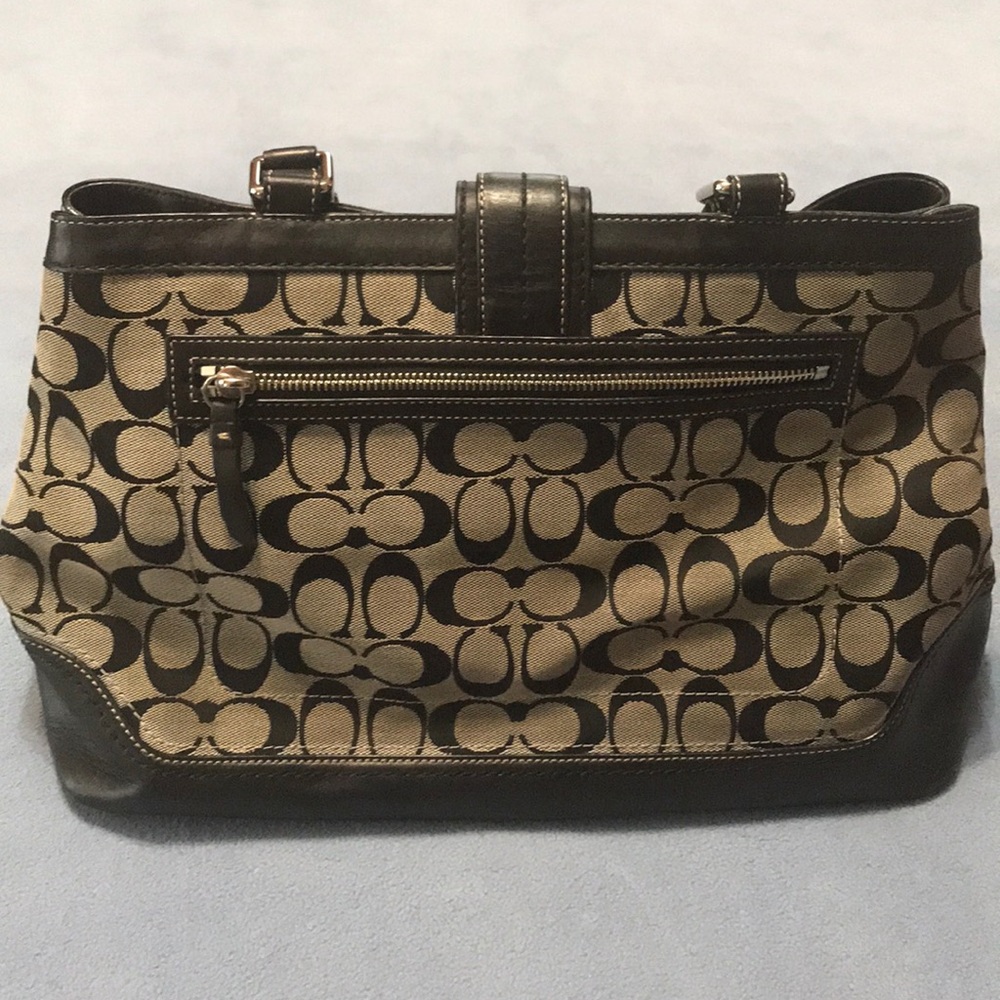 Medium size Black and Grey Coach Satchel - Picture 3 of 6